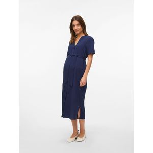 Vmmvica - Zwangerschapsjurk - Kleur - Jersey - Korte Mouwen - Knoopsluiting
