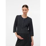 Vest - O-hals - 3/4 Mouwen - Knoop Detail