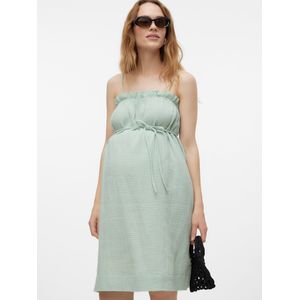 Vmmnatali - Zwangerschapsjurk - Mouwloos - Kort - Regular Fit - Ruches