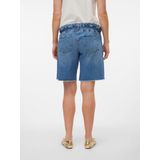 Zwangerschaps-shorts - Denim - Mid Wash - Knielengte - Relaxed Fit
