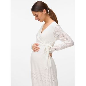 Mlangia - Zwangerschapsjurk - V-Hals - Midi-lengte - Lange Mouwen - Regular Fit
