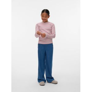 VERO MODA - Blouse - Roze - O-hals - Lange Mouwen - Regular Fit