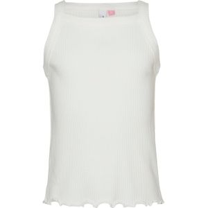 VERO MODA - Tank Top - Wit - Katoen - Ruches