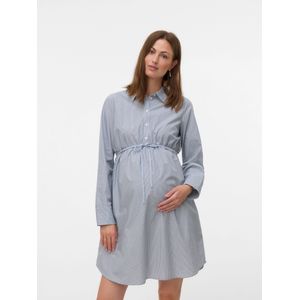 Mlsalma - Zwangerschapsjurk - Blousejurk - Kort - Lange Mouwen - Overhemdkraag