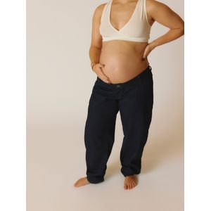 Zwangerschapsjeans - Loose Fit - Licht Verwassen Dark Denim - Elastische Taille