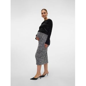 Midi-rok - Enkel Lengte - High Waist - Viscose Voering - Glitterdetail