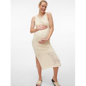 Gebreide Jurk - RIVIERA - Effen - Mouwloos - Slanke Pasvorm - 7/8 Lengte