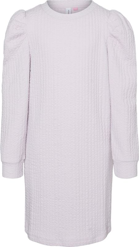 VERO MODA - Sweatjurk - Roze - Katoen - O-hals, Lange Mouwen, Pofmouwen