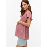 Blouse - V-hals - Korte Mouwen - Regular Fit - Geschikt voor Zwangerschap en Borstvoeding