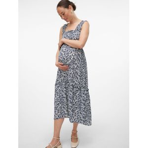 Vmmmenny - Zwangerschapsjurk - Jersey - Diepblauw - Katoen