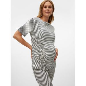 Shirt - MLValery - Gestreept - Jersey - Normale Pasvorm - Kwartmouw