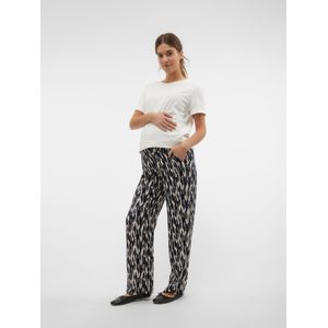 Broek Met Wijd Pijpen - Elastische Taille - Print - Loose Fit