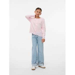 VERO MODA - Vest - Roze - Katoen - Lange Mouwen