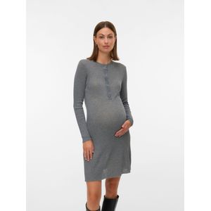 Mlofelia - Gebreide Jurk - Knielengte - Hoge Hals - Lange Mouwen