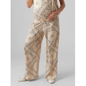 Broek - All-over Print - Elastische Taille - Wide Leg Fit