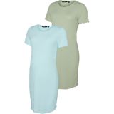 Jurk - Kort - O-hals - Korte Mouwen - Regular Fit