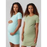 Jurk - Kort - O-hals - Korte Mouwen - Regular Fit