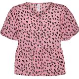VERO MODA - Peplum Top - Roze - V-Hals - 2/4 Mouwen