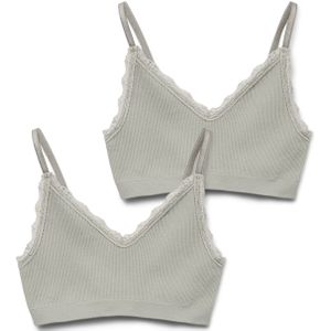 VERO MODA - Bralette Top - 2-pack - Naadloos - Kanten Detail