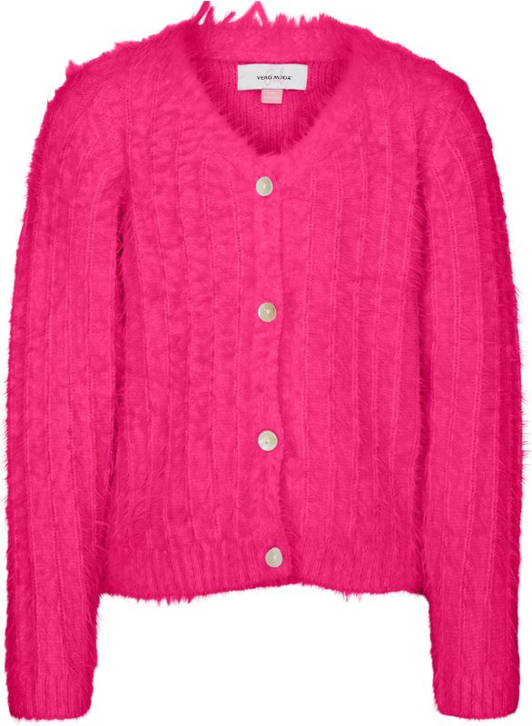 VERO MODA - Vest - Groen - Katoen - V-Hals met Knoopsluiting