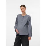 Blouse - Regular Fit - O-hals - Lange Mouwen - Ruches - Voedingsfunctie