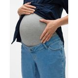 Regular Fit Zwangerschapsjeans - Blauw - Katoen - Mid Waist