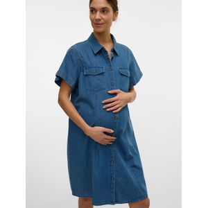 Blousejurk - Effen - Kentkraag - Normale Pasvorm - Kwartmouw