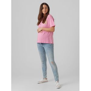 Zwangerschapsbroek - Effen - Denim - Ripped - Skinny - Low Waist