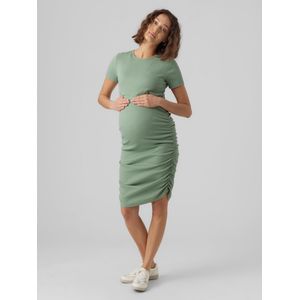 Mlemily - Zwangerschapsjurk - U-Hals - Korte Mouwen - Bodycon Fit