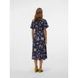 Vmmsaki - Zwangerschapsjurk - Midi-lengte - V-Hals - Korte Mouwen