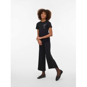 Vmberlin - Mid Waist - Broek - Glitterdetail - Wide Leg Fit