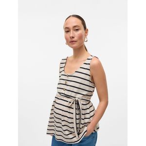 Zwangerschapstops - Gestreept - Jersey - Mouwloos - Normale Pasvorm