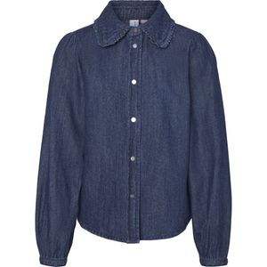 VERO MODA - Vmnily - Denim Overhemd - Lange Mouwen - Oversized Cropped Fit