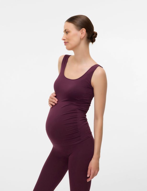Zwangerschaps-top - Mouwloos - U-Hals - Bodycon Fit