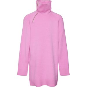 VERO MODA - Gebreide Pullover - Blauw - Hoge Hals - Lange Mouwen