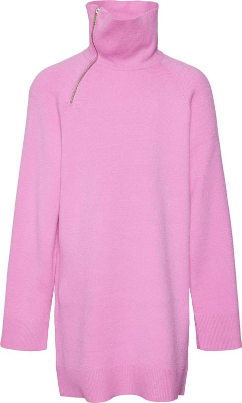 VERO MODA - Gebreide Pullover - Blauw - Hoge Hals - Lange Mouwen
