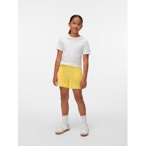 VERO MODA - T-shirt - Wit - Katoen - Korte Mouwen - Knoopsluiting