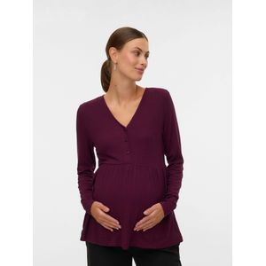 Blouse - Regular Fit - V-hals Top - Korte Mouwen - Geschikt voor Zwangerschap en Borstvoeding