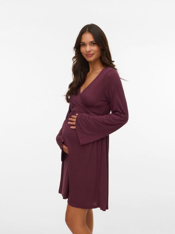 MAMALICIOUS - MLMAEVE TESS - Jurk - Wijnrood - Met Borstvoedingsfunctie