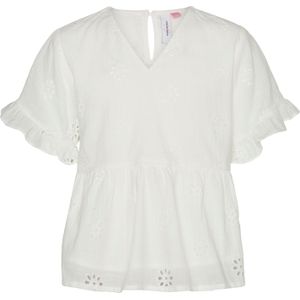 VERO MODA Girl - Peplum Top - V-Hals - Korte Mouwen - Normale Lengte