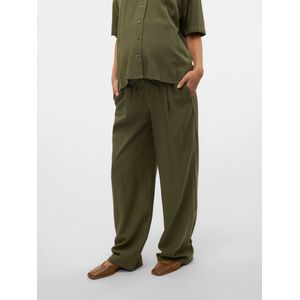 Vero Moda - VMMJesmilo - Bandplooibroek - Kaki - Loosefit - Mid Waist