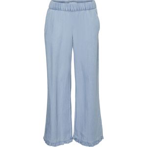 VERO MODA Broek - Wijd - Zwart - Katoen - Elastische Taille