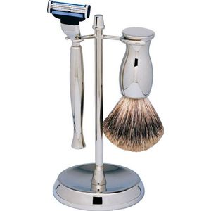 Erbe Shaving Shop Rasierset dreiteilig, verchromt/gl&auml;nzend, Gillette Mach 3