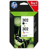 HP 302 inkt 2-pack blk/tri-color