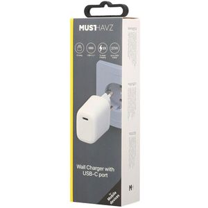 Musthavz PD Charger USB-C 20W - White