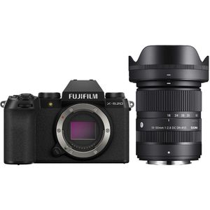 Fujifilm - X-S20 - Camera + Sigma 18-50mm F/2.8 DC DN - Zwart - Compact