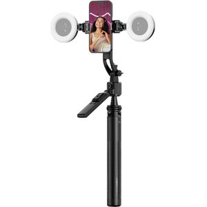 Rollei - Easy Creator Quadpod-LED - Statief - Met AI-gezichtsherkenning en LED-verlichting