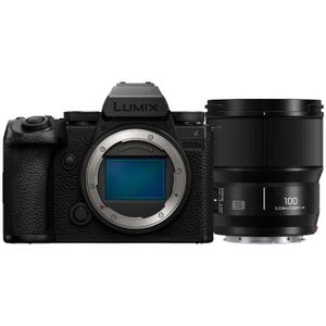 Panasonic - Lumix DC-S5 IIX - Systeemcamera + Lumix S 100mm F/2.8 Macro - Zwart