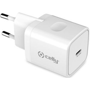 Celly Wall charger 1x USB-C 20W power delivery wit
