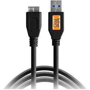 Tether Tools TetherPro USB 3.0 male to Micro-B 4,6m zwart